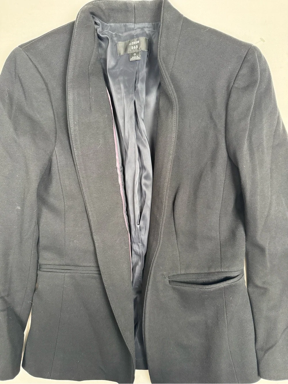 J. Crew 365 Blazer Jacket Going Out Stretch Twill Black Women’s 0 Retail $198
